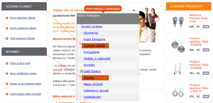 Zobrazení článků z více kategorií