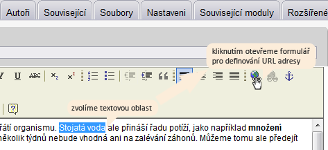 Vytvoření odkazu